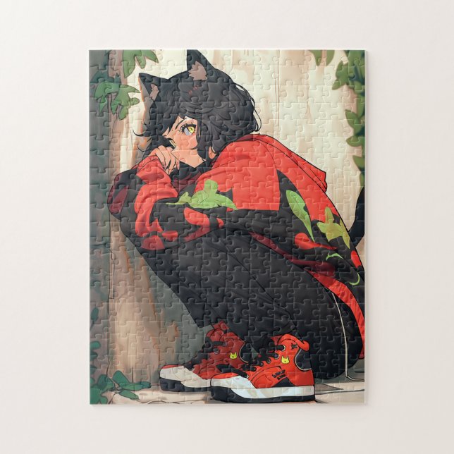 Cute Anime Catgirl Jigsaw Puzzle (Vertical)