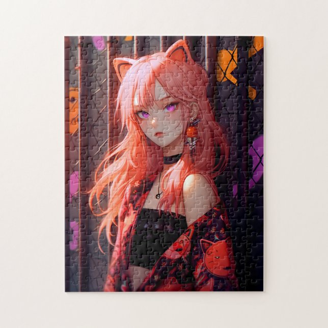 Cute Anime Catgirl Jigsaw Puzzle (Vertical)