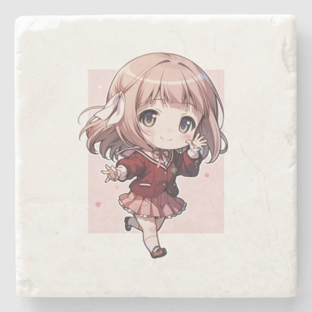 cute anime character coaster (Front)