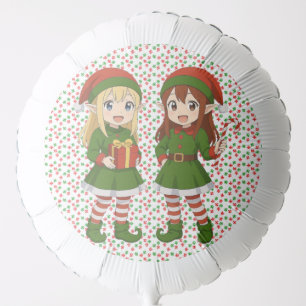 Cute anime Christmas elves Balloon