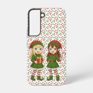 Cute anime Christmas elves Samsung Galaxy S22 Case