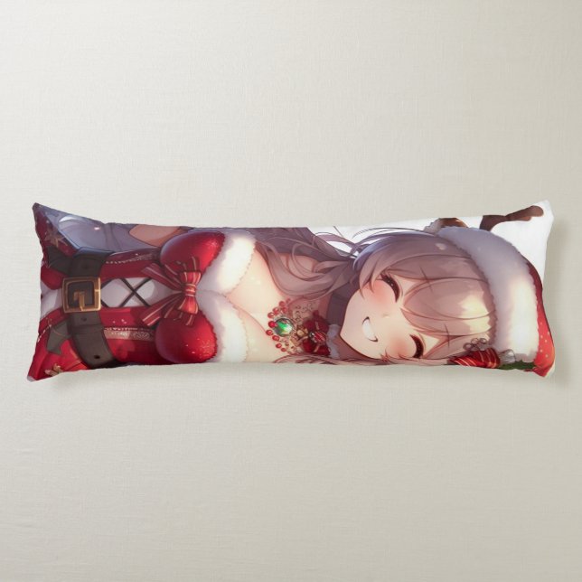 Cute anime Christmas girl Body Pillow (Front)