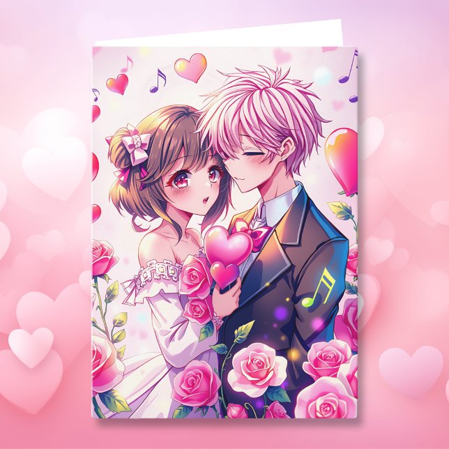 Cute Anime Couple | Personalized Valentine's Day Card (Creator Uploaded)