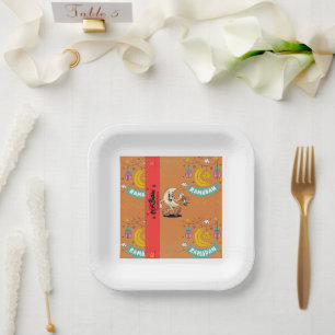 Cute Anime Crescent Ramadan Paper Plate