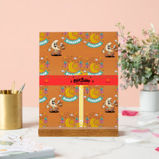 Cute Anime Crescent Ramadan Table Sign