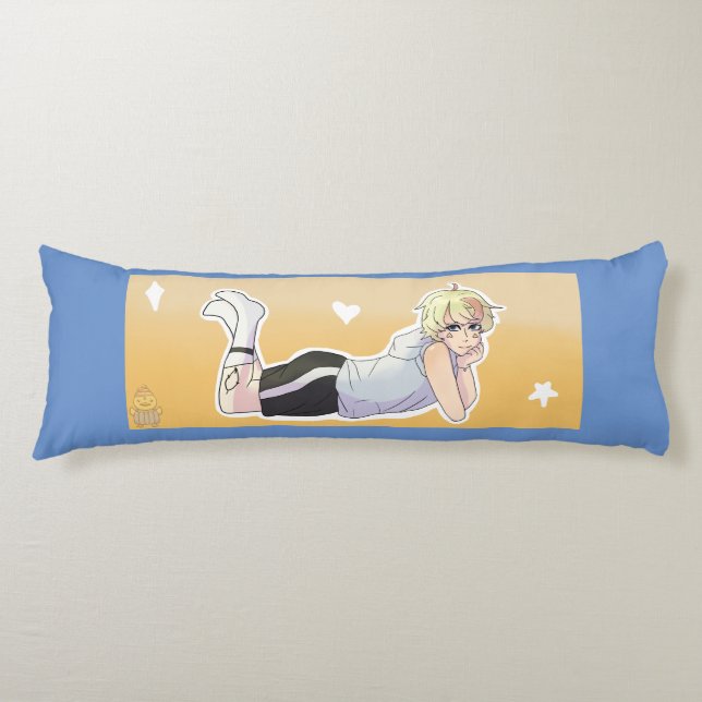 Cute Anime Daydreaming Character Body Pillow  (Front)