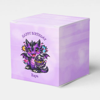 Cute Anime Dragon Girl's Birthday Party Favor Boxes