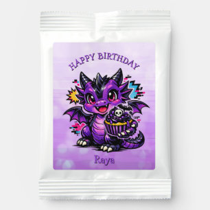 Cute Anime Dragon Girl's Birthday Party Lemonade Drink Mix