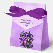 Cute Anime Dragon Girl's Birthday Party Thank You