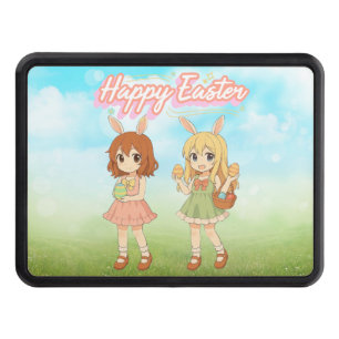 Cute anime Easter bunny girls Hitch Cover