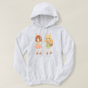 Cute anime Easter bunny girls Hoodie