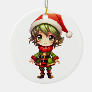 Cute Anime Elf Ceramic Ornament