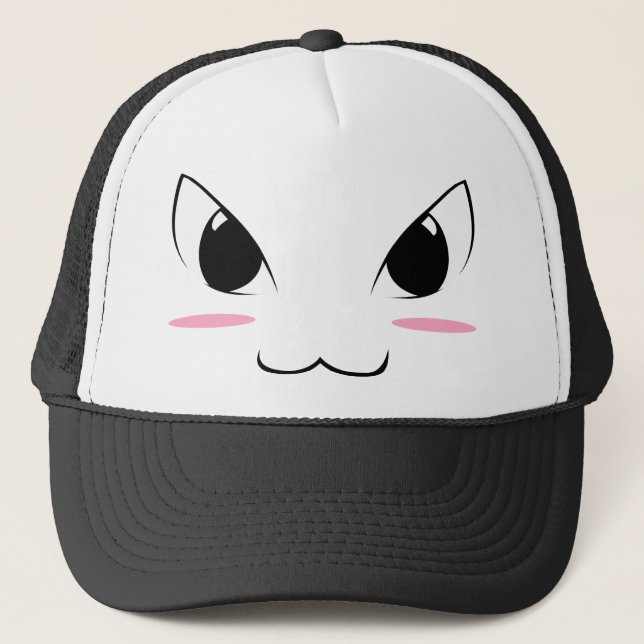 Cute Anime Face #1 Trucker Hat (Front)