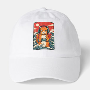 Cute Anime Gamer Cat Japanese Gaming Retro Hat