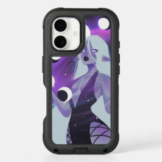 Cute Anime Girl Aesthetic Purple iPhone Case