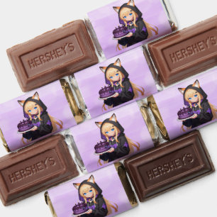 Cute Anime Girl and Dragon Girl's Birthday Party Hershey's Miniatures