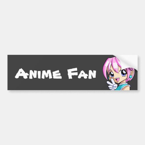 Cute Anime Girl Bumper Sticker