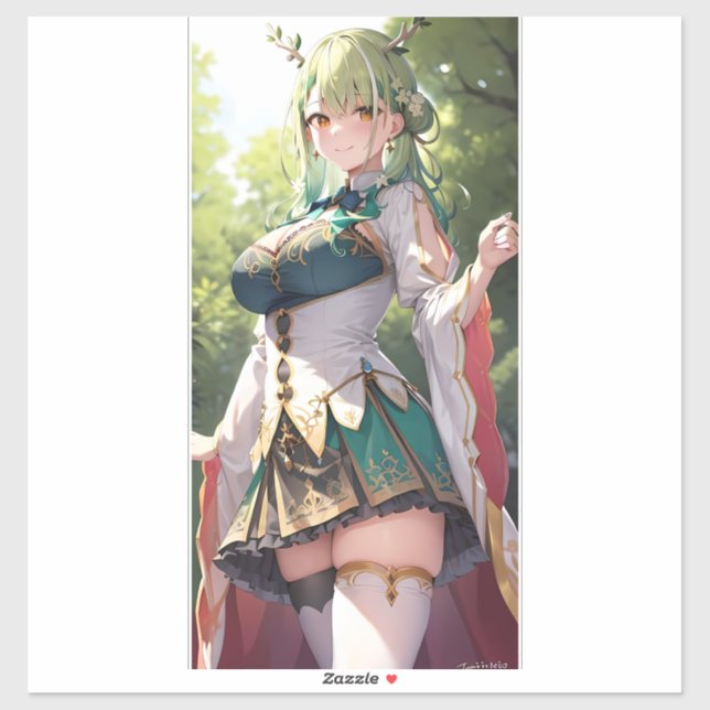 Cute Anime Girl, Ceres Fauna Sticker (Sheet)