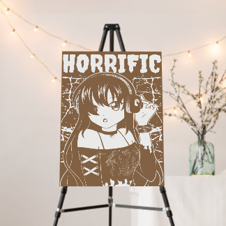 Cute anime girl foam board
