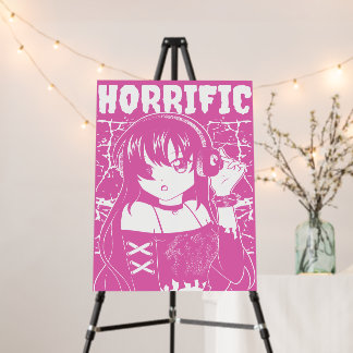 Cute anime girl foam board