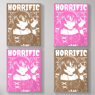 Cute anime girl foam core photo tile