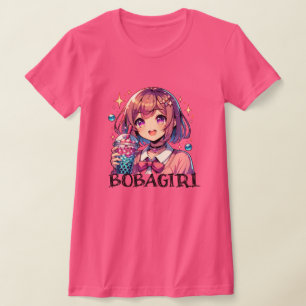 Cute Anime Girl Holding Bubble Tea T-Shirt