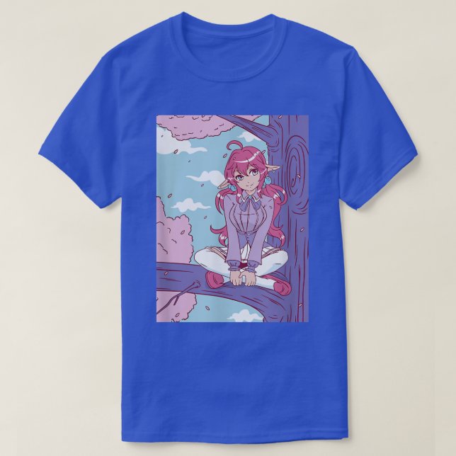 Cute Anime Girl Japanese manga Chibi Kawaii otaku  T-Shirt (Design Front)