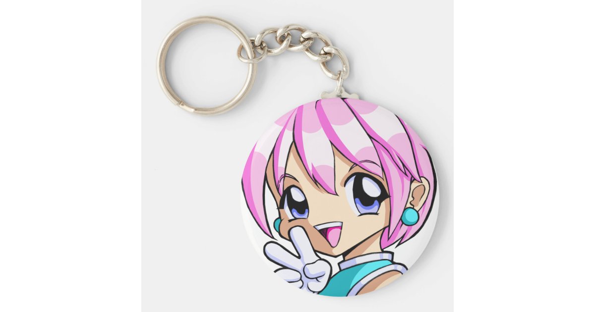 Cute Anime Girl Keychain