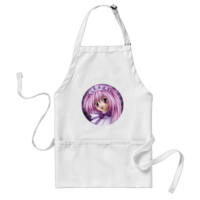 Cute Anime Girl Maid Adult Apron (Front)