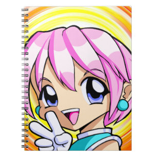 Cute Anime Girl Notebook