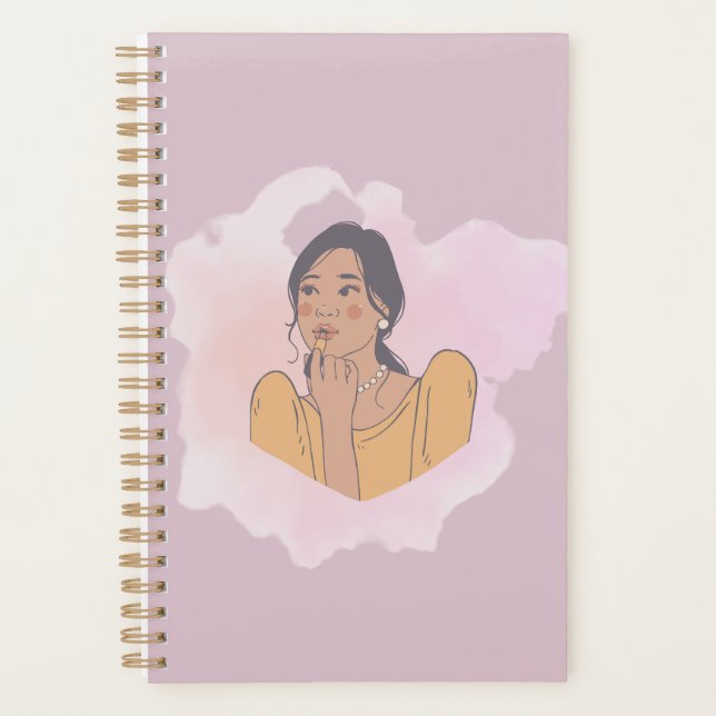 Cute Anime Girl Notebook Kawaii Aesthetic  (Front)