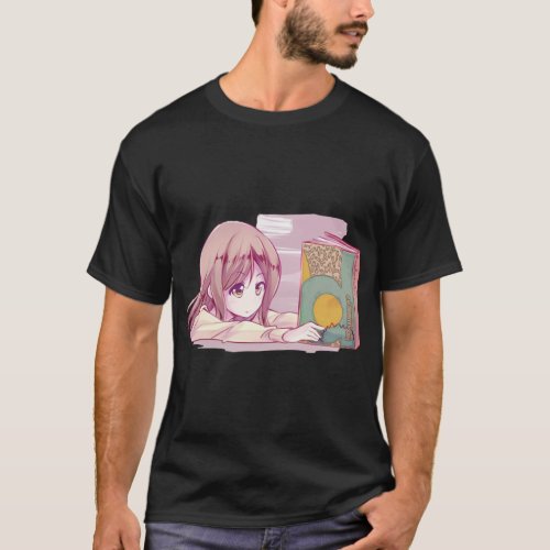 Cute Anime Girl Programming in D Book   T_Shirt