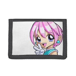 Cute Anime Girl Trifold Wallet