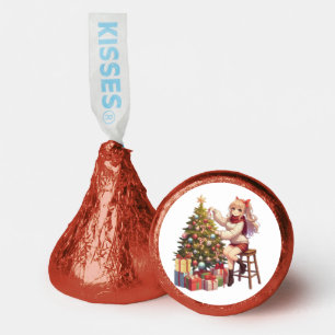 Cute Anime girl trimming the tree Hershey®'s Kisses®