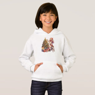Cute Anime girl trimming the tree Hoodie