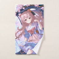 Cute Anime Girl Under A Cherry Blossom Tree