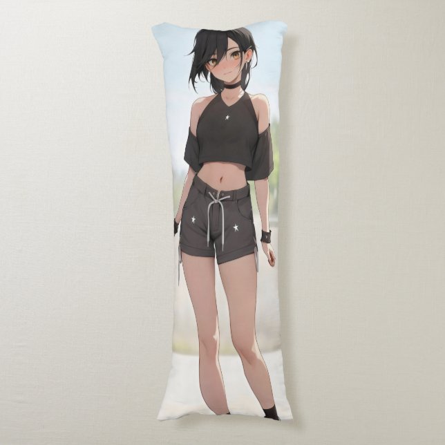 Cute Anime Girl Urban Style Body Pillow (Front Vertical)