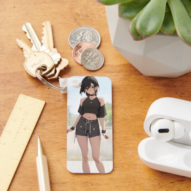 Cute Anime Girl Urban Style Keychain (Desk)