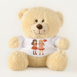 Cute anime girls Valentine's Day Teddy Bear