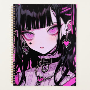 Cute Anime Goth Girl Planner