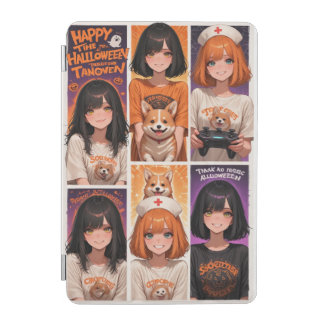 Cute Anime Halloween Collage Art | Spooky Girls & iPad Mini Cover