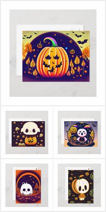 Cute Anime Halloween, Postcrossing Postcards
