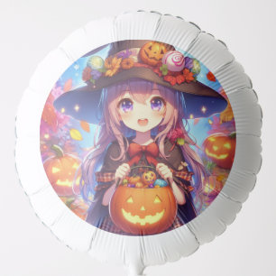Cute Anime Halloween Witch Balloon