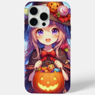Cute Anime Halloween Witch iPhone 15 Pro Max Case