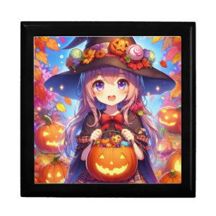 Cute Anime Halloween Witch Gift Box
