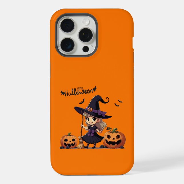 Cute, anime Halloween witch Iphone Case (Back)