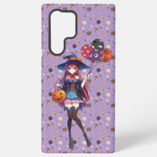 Cute Anime Halloween Witch Samsung Galaxy S22 Ultra Case