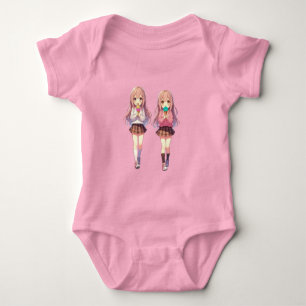 Cute Anime Ice cream girls Baby Bodysuit