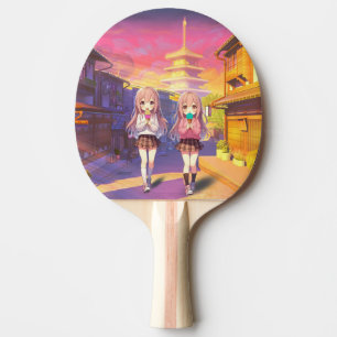 Cute Anime Ice cream girls Ping Pong Paddle