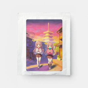 Cute Anime Ice cream girls tea bags Bag Drink Mix